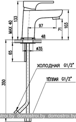 Смеситель Slezak RAV Юкон YU126.5CB (белый/хром) фотография