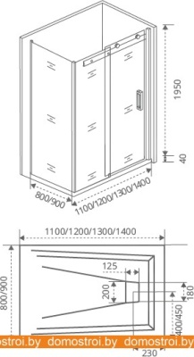Душевой уголок Good Door Latte WTW+SP 80x120 LATTE SP-80-C-WE + LATTE WTW-120-C-WE фотография