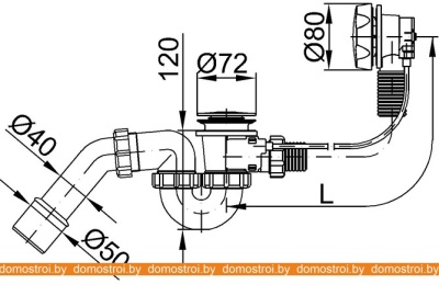 Сифон с переливом Styron STY-536-A-K фотография