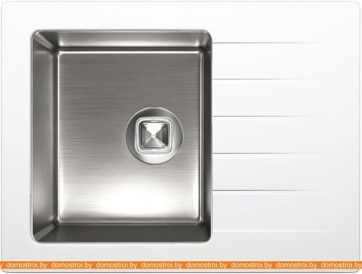 Кухонная мойка Tolero Twist TTS-660 (белый 923) фотография