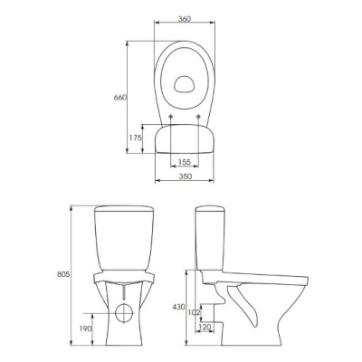 Напольный унитаз Cersanit TRENTO TR011 [KO-TR011-3/6-PL] с сиденьем микролифт фотография
