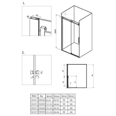 Душевая дверь Deante Hiacynt KQH 010P 100x200 фотография