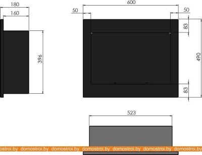 Биокамин SimpleFire Frame 600 (со стеклом) фотография