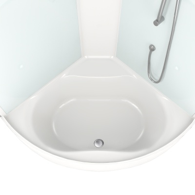 Душевая кабина Domani-Spa Vitality high 120x120 (тонированное стекло / черные стенки) фотография