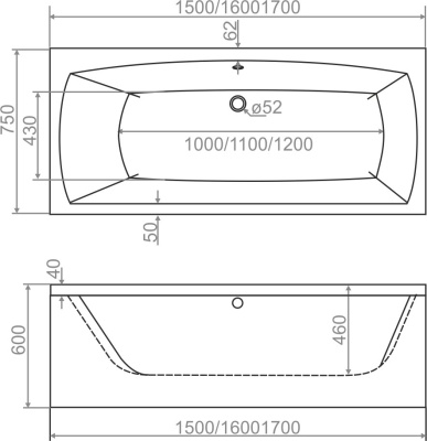 Акриловая ванна Domani-Spa Clarity 160x75 фотография