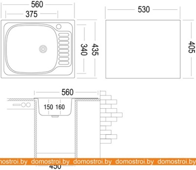 Кухонная мойка Ukinox CLL560.435-GT6K 2L фотография