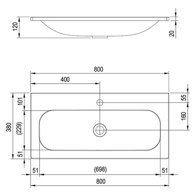 Умывальник Ravak Ring 800 XJK01180000 фотография