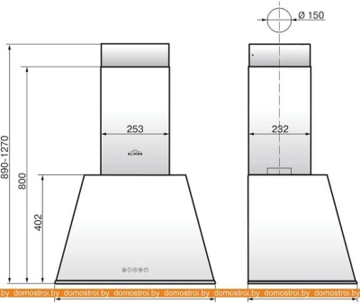 Вытяжка Elikor Гамма 60П-650-Э3Д (антрацит/серебро) фотография