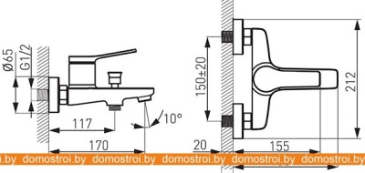 Смеситель Ferro Stratos BSC1 фотография