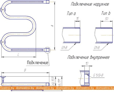 Полотенцесушитель Gloss & Reiter М. 50x150 (1) фотография