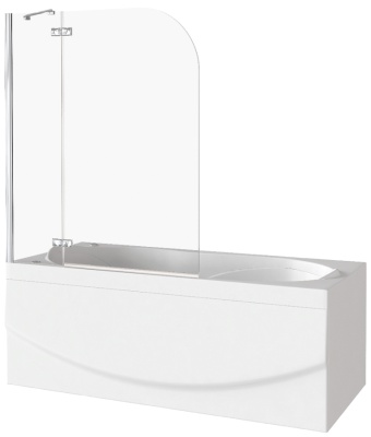 Шторка на ванну GoodDoor SCREEN 2H-100-C-CH 100x140 фотография
