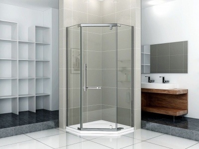 Душевой уголок GoodDoor ORION PNT-90-C-CH 90x90 стекла прозрачные (без поддона) фотография