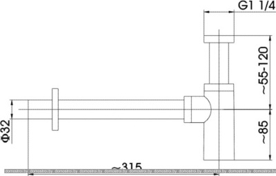 Сифон с переливом Armatura 600-003-81 фотография