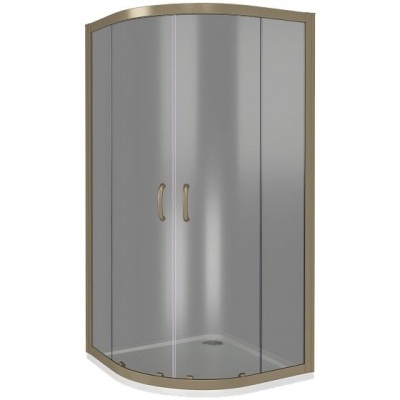 Душевой уголок GoodDoor JAZZE R-80-B-BR 80x80 стекла коричневые (без поддона) фотография