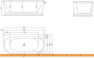 Ванны BelBagno BB408 150x80 фотография