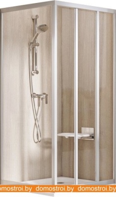 Душевой уголок Ravak Supernova ASDP3+APSS - 80x90 (pearl/сатин) фотография