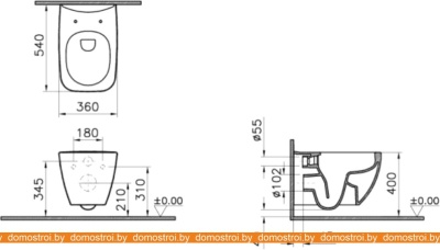 Унитаз Vitra Shift Rim-Ex 7742B003-0075+91003-009 фотография