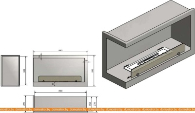 Биокамин Infire Inside L800 Vers1 фотография