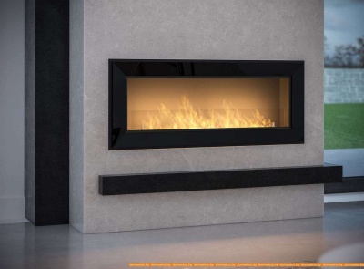 Биокамин SimpleFire Frame 1200 (черный, со стеклом) фотография