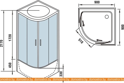 Душевая кабина WeltWasser WW500 Halle 904 фотография
