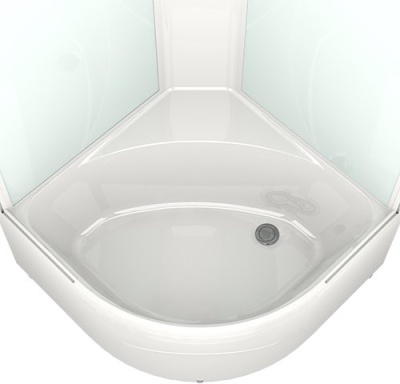 Душевая кабина Domani-Spa Delight 110 high 100x100 (прозрачное стекло / черные стенки) фотография