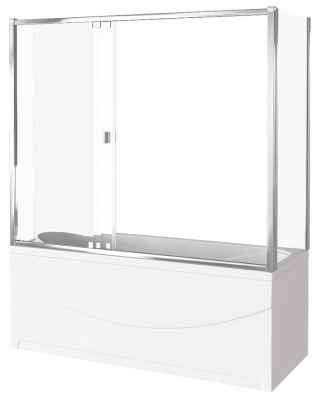 Шторка на ванну GoodDoor SCREEN WTW-170-G-CH 170x140 фотография