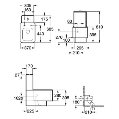 Напольный унитаз Roca Element А342577000 без сидения, без бачка фотография