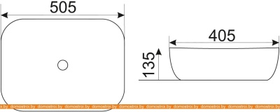 Умывальник CeramaLux D1302H009 фотография