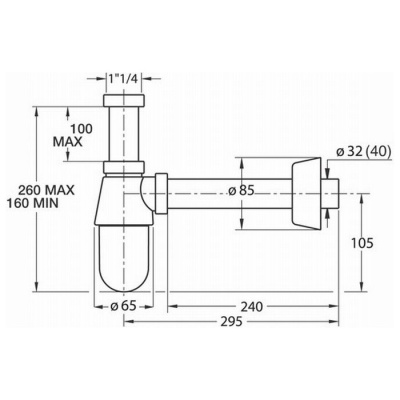 Сифон для умывальника Bonomini 0570EC25К7 фотография
