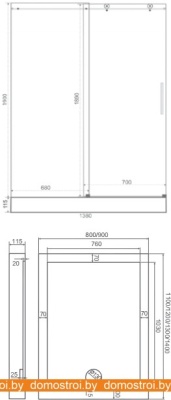 Душевая дверь Good Door Puerta WTW 120 (прозрачное/хром) фотография