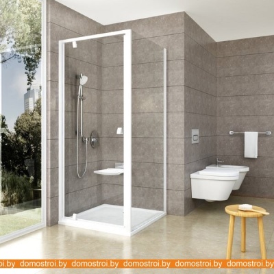 Душевой уголок Ravak Pivot PDOP2+PPS 100x100 (белый+белый/прозрачное) фотография