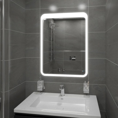 Зеркало c LED подсветкой Континент Lacio LED 80x90 фотография