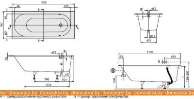 Ванны Villeroy & Boch Oberon (BQ177OBE2V) 170x70 фотография