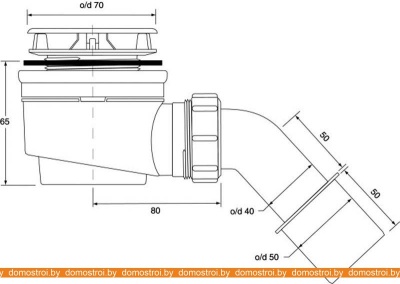 Сифон с переливом McAlpine HC252570B фотография