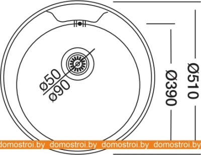 Кухонная мойка Kromevye Rondo EC 146 D фотография