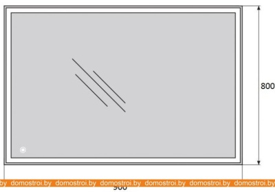Зеркало BelBagno SPC-GRT-900-800-LED-TCH фотография