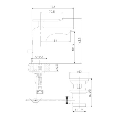 Смеситель для умывальника Lemark Contest LM5806CW фотография