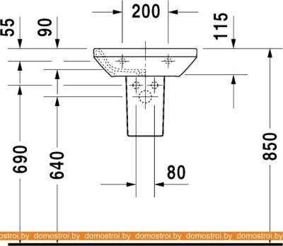 Умывальник Duravit DuraStyle 45x33.5 (0708450000) фотография