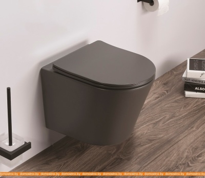 Унитаз CeramaLux B2330-2MDH (серый матовый) фотография