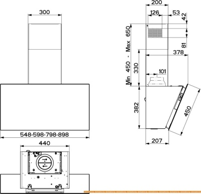 Вытяжка Faber Daisy EG6 LED BK A80 330.0529.562 фотография