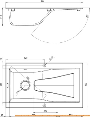 Кухонная мойка Deante Rapsodia ZQR S113 (серый металлик) фотография