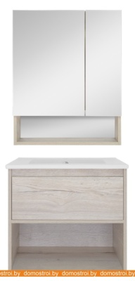 Тумба под умывальник Misty Дунай 60 (дуб белый подв.) П-Ду01060-31541Я фотография