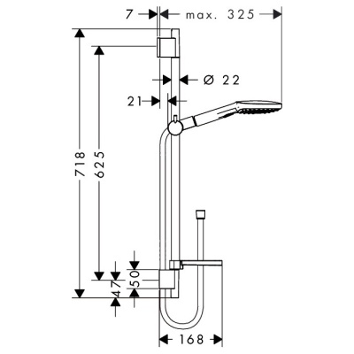 Душевая стойка Hansgrohe Raindance Select E 120 [26620400] фотография