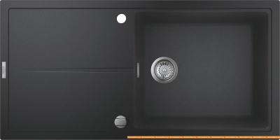 Кухонная мойка Grohe K400 60-C 100/50 1.0 31641AP0 (черный гранит) фотография