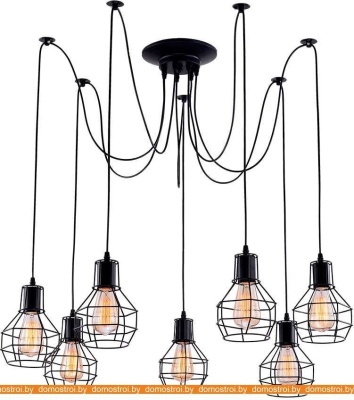 Подвесная люстра Arte Lamp Spider A1109SP-7BK фотография