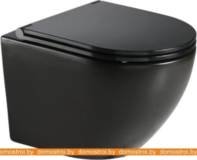 Унитаз CeramaLux 2197MB (черный матовый) фотография