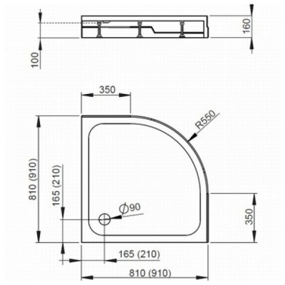 Акриловый поддон Radaway Rodos A80 Compact 80x80x16.5 фотография