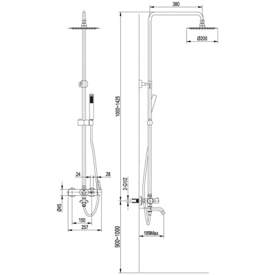Душевая система Lemark Element LM5162S фотография