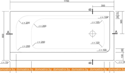 Ванны Cersanit Smart 170x80 R (с ножками) фотография