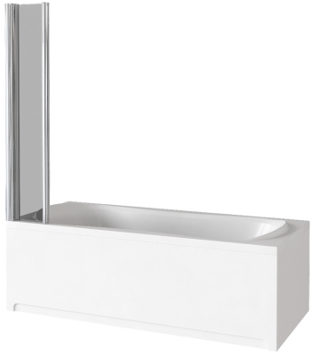 Шторка на ванну GoodDoor SCREEN GR5-120-C-CH 120x140 фотография